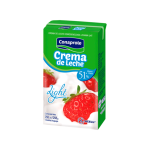 Crema de leche larga vida light 250 ml 258 g