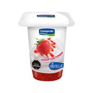Yogur integral con fondo de frutilla 180 g