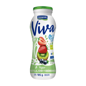 Yogur Viva 0% frutilla, kiwi y arándanos 185 g