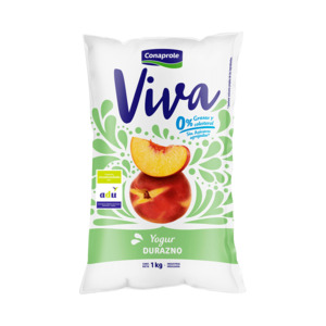 Yogur Viva 0% durazno 1 kg
